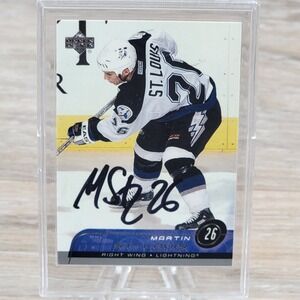 Martin St-Louis Autographed 2002 Upper Deck #159 Tampa Bay Lightning Signed Card